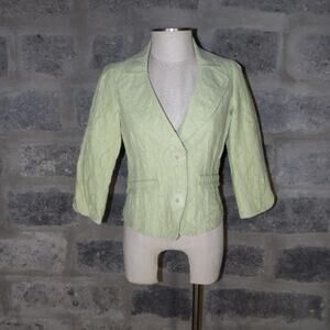 VEX Collection pistachio green eyelet jacket